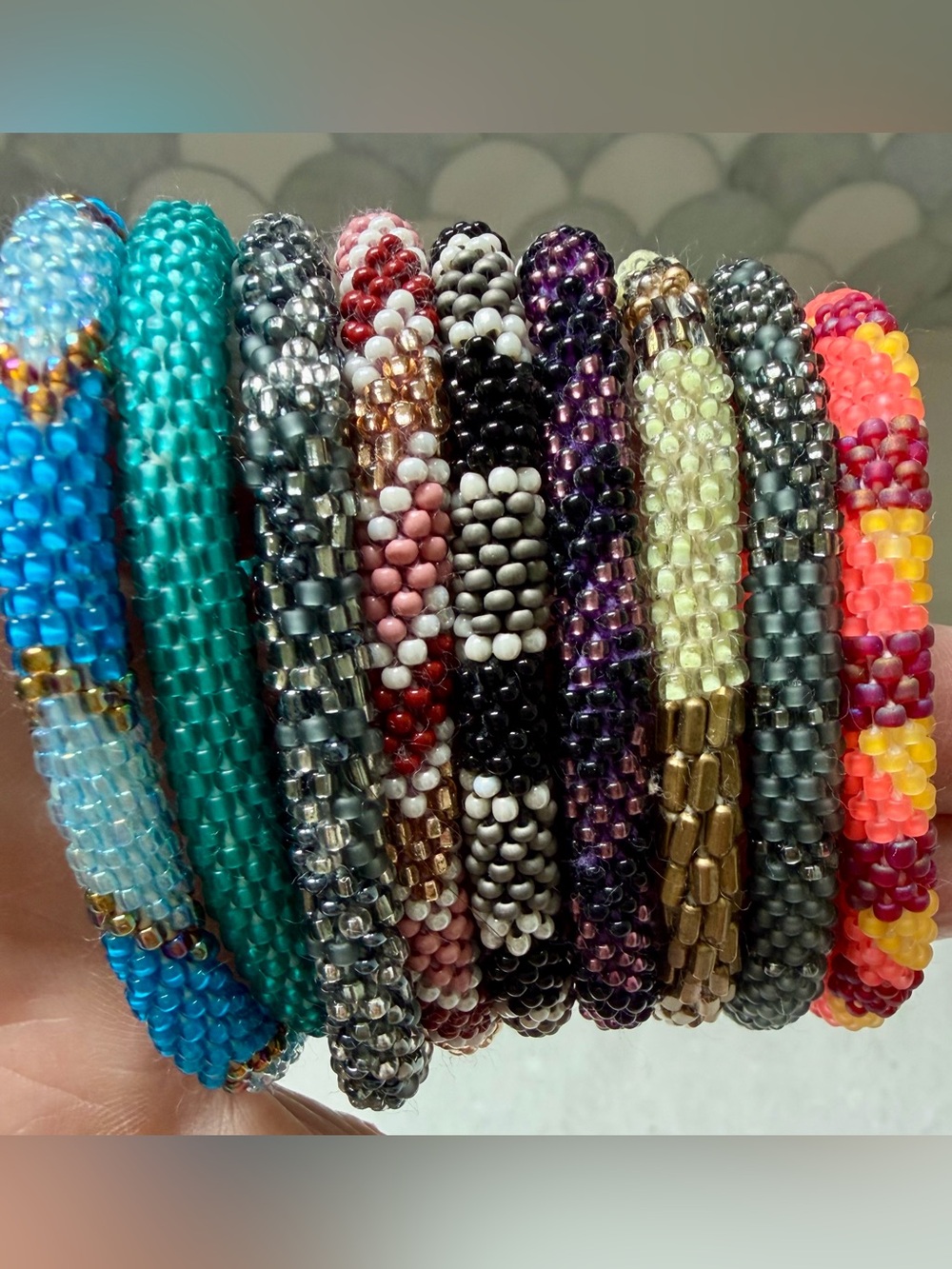 Multicolor Beaded Stackable Women's Bracelet Set